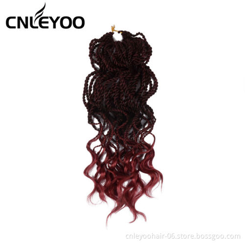 35 Roots Thin Curly 14 Inch Wavy Senegalese Twist Crochet Braiding Hair Extension